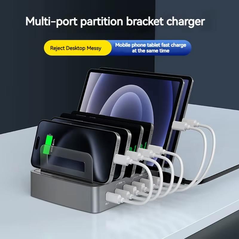 Gjob 6 Port Tablet Telefon Şarj Standı istasyonu 96W